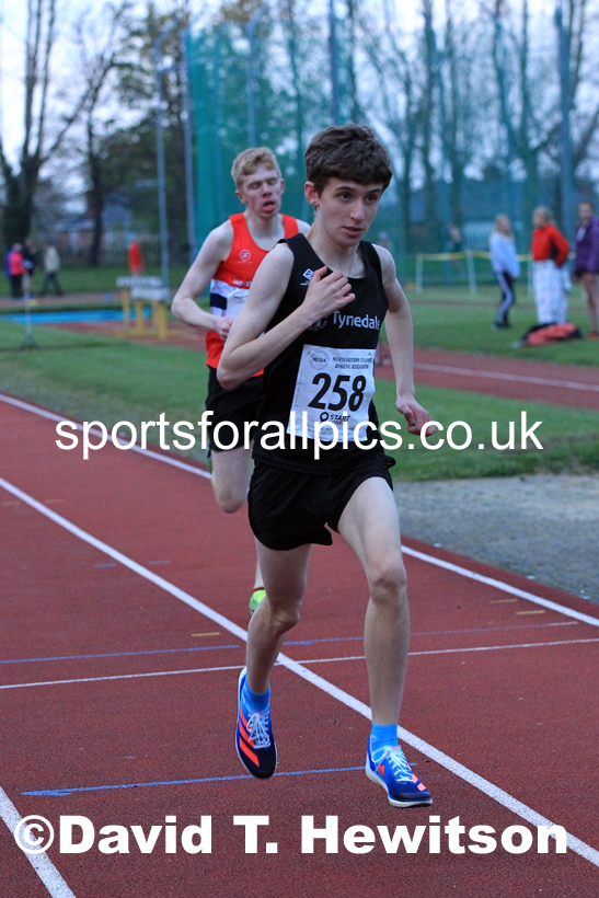1500 metres, 2022 NEGP No. 1,  Monkton Stadium, April 20th, on a very cold night. Photo: David T. Hewitson/Sports for All Pics